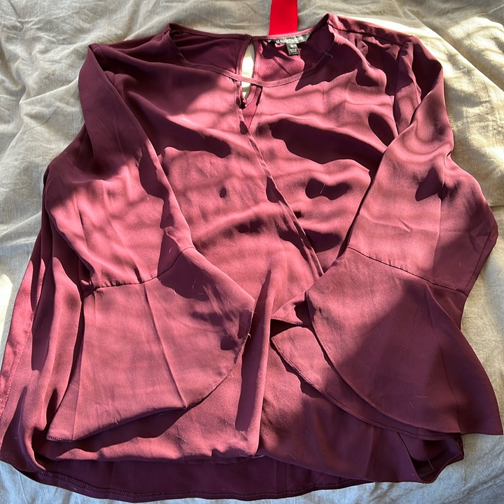 maroon, XL, Blouse